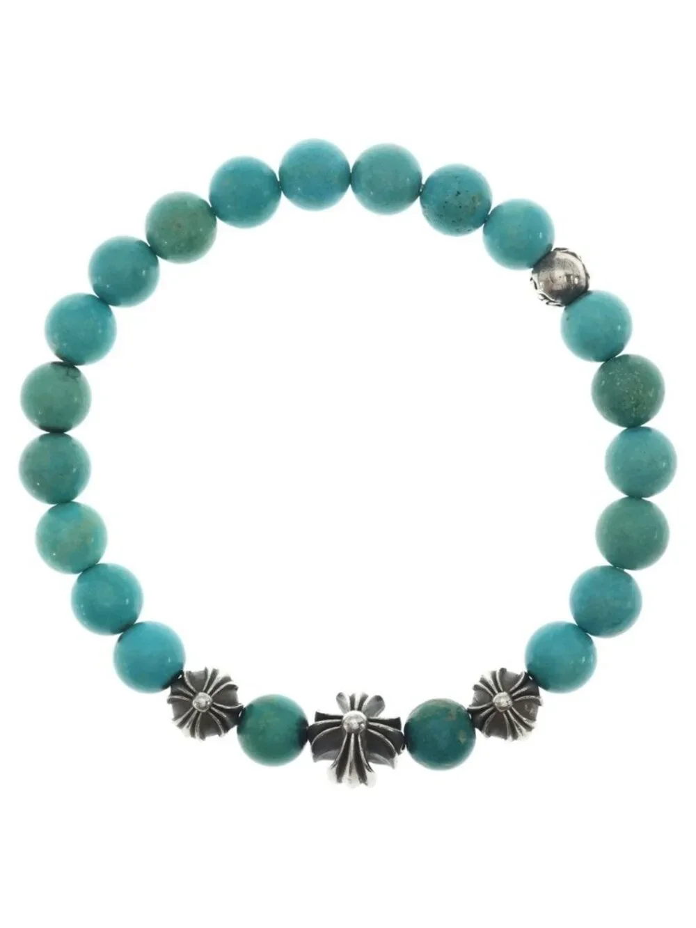 Chrome Hearts 8 Bead Bracelet Ble Turquoise Blue Bracelet